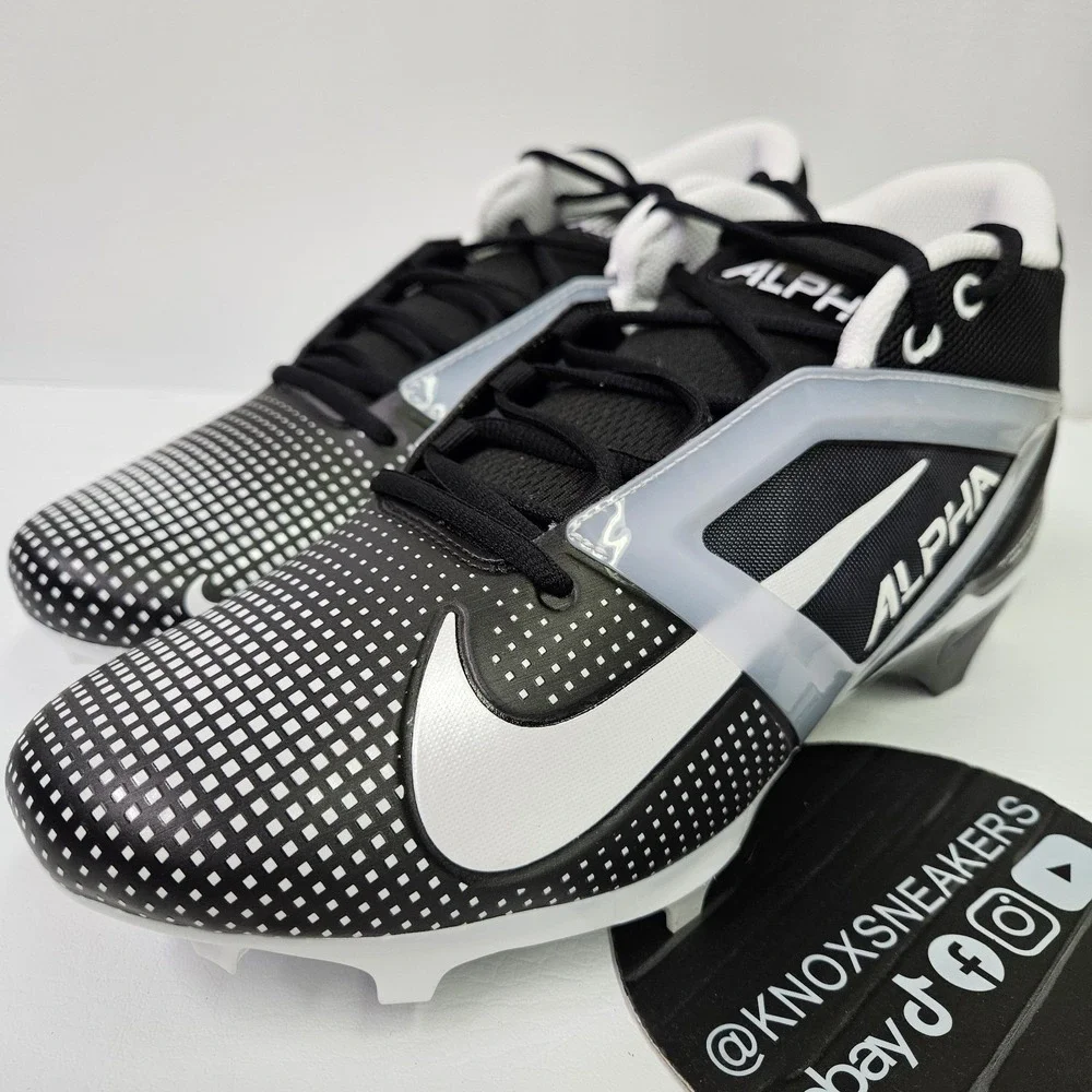 Nike Alpha Menace 4 Pro NRG Black White Football Cleats FZ7702-005 Men's Size 11